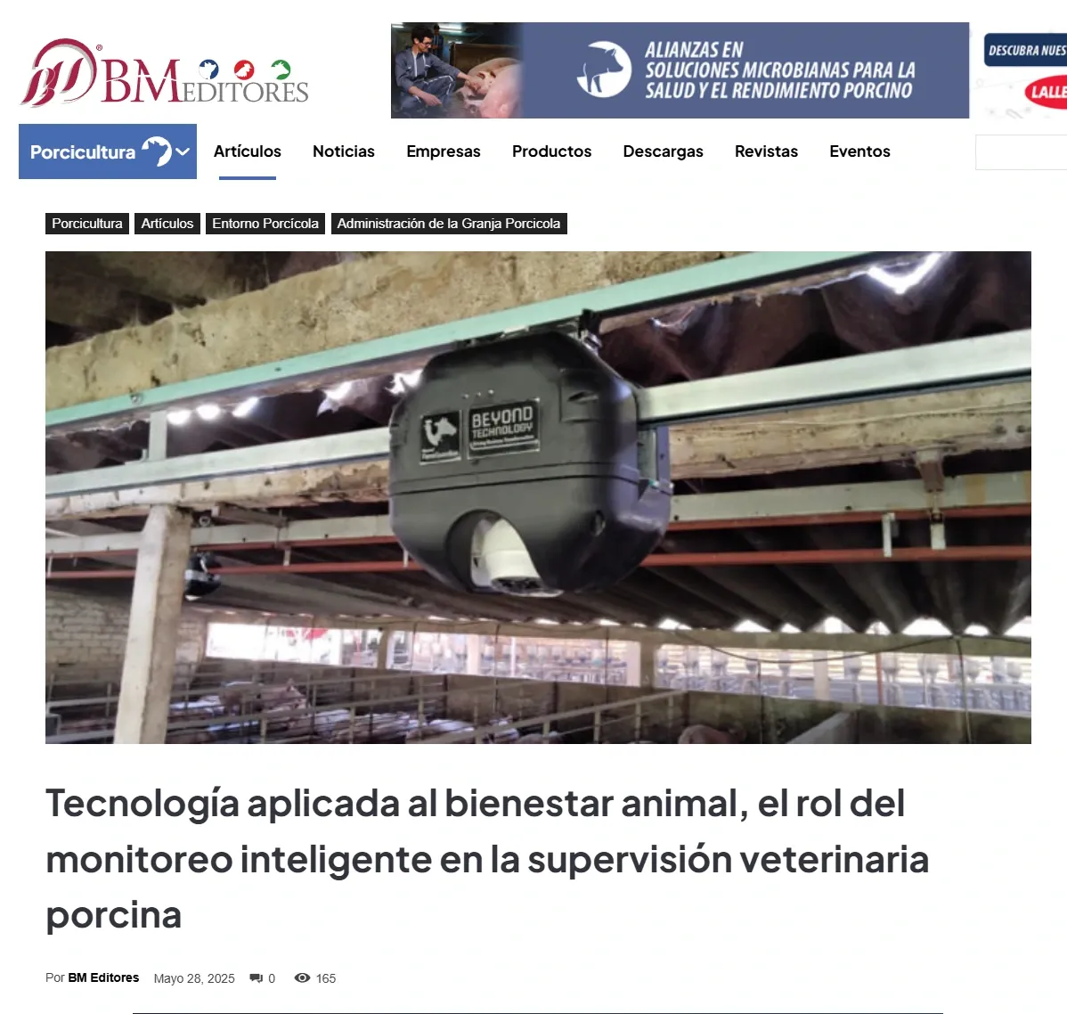 Tecnología aplicada al bienestar animal, el rol del monitoreo inteligente en la supervisión veterinaria porcina